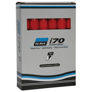 DY-MARK I70 INK MARKER RED PACK OF 12